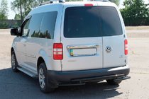 Volkswagen Caddy 2010–2015 Zadní ochranné oblouky AK003-2 Black (2 ks, nerez) fotografie 3