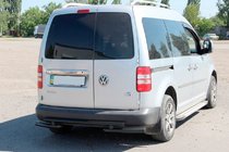 Volkswagen Caddy 2010–2015 Zadní ochranné oblouky AK003-2 Black (2 ks, nerez) fotografie 4