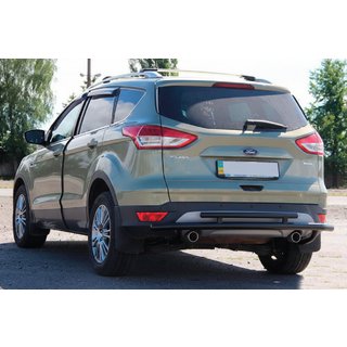 Zadní ochranný rám AK002-2 Black (nerez) Ford Kuga/Escape 2013–2019 fotografie 1