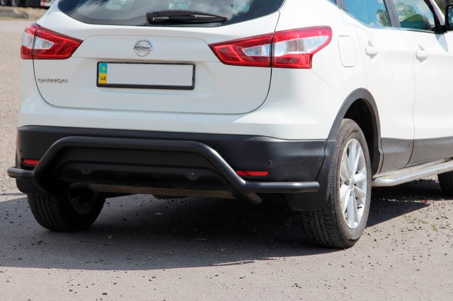 Nissan Qashqai 2014–2021 Zadní ochranný rám AK007-Plus Black (nerez) Fotografie 2
