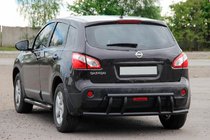 Nissan Qashqai 2007–2010 Zadní ochranný rám AK011 Black (nerez) fotografie 3