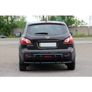 Zadní ochranný rám AK011 Black (nerez) Nissan Qashqai 2007–2010 fotografie 1