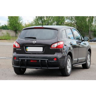 Zadní ochranný rám AK011 Black (nerez) Nissan Qashqai 2007–2010 fotografie 2