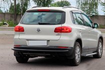 Volkswagen Tiguan 2007–2016 Zadní ochranný rám AK002-2 Black (nerez) fotografie 3