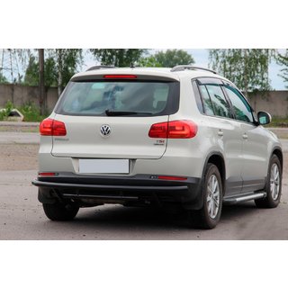 Zadní ochranný rám AK002-2 Black (nerez) Volkswagen Tiguan 2007–2016 fotografie 3