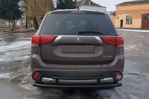 Mitsubishi Outlander 2012–2021 Zadní ochranný rám AK004-2 Black (nerez) fotografie 2