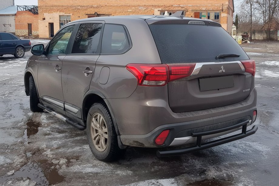 Mitsubishi Outlander 2012–2021 Zadní ochranný rám AK004-2 Black (nerez) Image