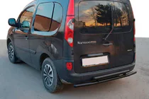 Renault Kangoo 2008–2020 Zadní ochranný rám AK002-2 Black (nerez) fotografie 1