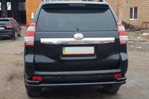 Toyota Land Cruiser Prado 150 2009–2023 Zadní ochranný rám AK005-2 Black (nerez) fotografie 2