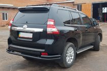 Toyota Land Cruiser Prado 150 2009–2023 Zadní ochranný rám AK005-2 Black (nerez) fotografie 4