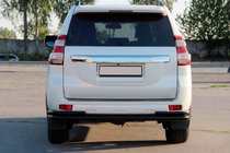 Toyota Land Cruiser Prado 150 2009–2023 Zadní ochranný rám AK005-2 Black (nerez) fotografie 7