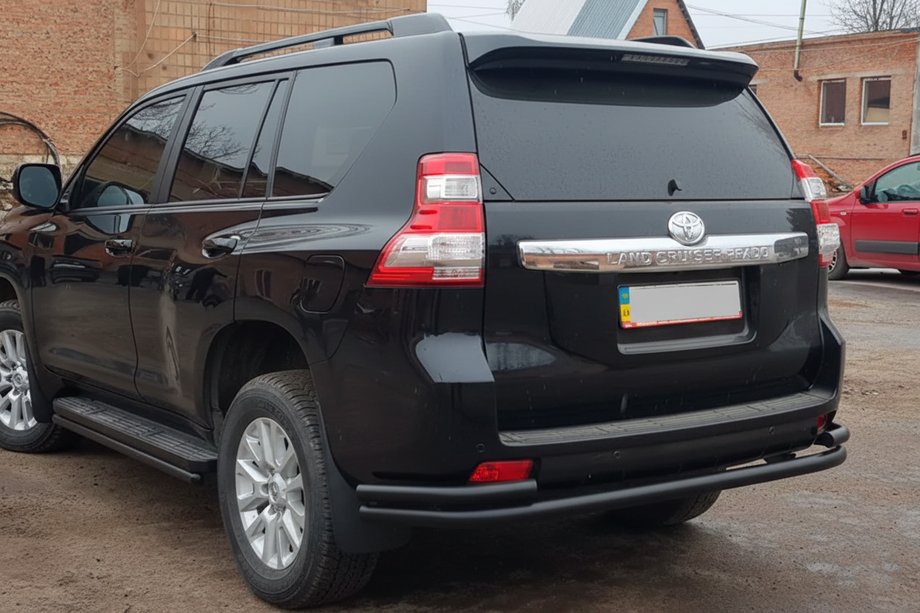 Toyota Land Cruiser Prado 150 2009–2023 Zadní ochranný rám AK005-2 Black (nerez) Image