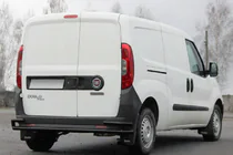 Opel Combo 2012–2018 Zadní ochranný rám AK005/2 – dvojitý Black (nerez) fotografie 3