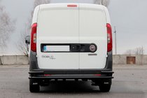 Fiat Doblo II 2010–2022 Zadní ochranný rám AK005/2 – dvojitý Black (nerez) fotografie 4