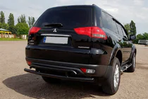 Mitsubishi Pajero Sport 2008–2015 Zadní ochranné oblouky AK002-2 Black (2 ks, nerez) fotografie 2