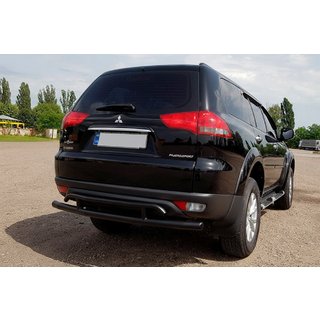 Zadní ochranné oblouky AK002-2 Black (2 ks, nerez) Mitsubishi Pajero Sport 2008–2015 fotografie 2