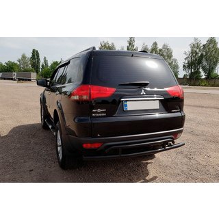 Zadní ochranné oblouky AK002-2 Black (2 ks, nerez) Mitsubishi Pajero Sport 2008–2015 fotografie 3
