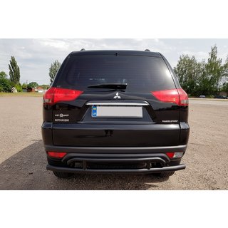 Zadní ochranné oblouky AK002-2 Black (2 ks, nerez) Mitsubishi Pajero Sport 2008–2015 fotografie 1