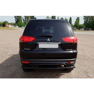 Zadní ochranné oblouky AK002-2 Black (2 ks, nerez) Mitsubishi Pajero Sport 2008–2015 fotografie 4