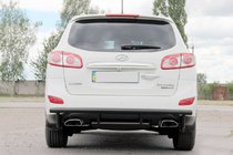 Hyundai Santa Fe 2 2006–2012 Zadní ochranný rám AK002-2 Black (nerez) fotografie 6