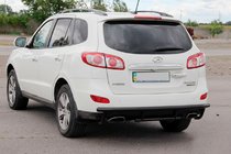 Hyundai Santa Fe 2 2006–2012 Zadní ochranný rám AK002-2 Black (nerez) fotografie 3