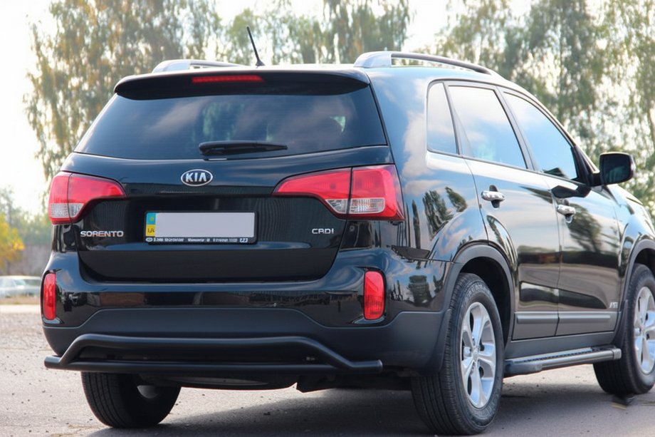 Kia Sorento II XM 2009–2014 Zadní ochranný rám AK007-2 Black (nerez) Image