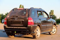 Kia Sportage 2004–2010 Zadní ochranný rám AK007 Black (nerez) fotografie 2