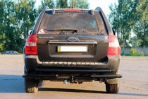 Kia Sportage 2004–2010 Zadní ochranný rám AK007 Black (nerez) fotografie 3