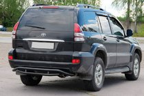 Toyota Land Cruiser Prado 120 2002–2009 Zadní ochranný rám AK008-1 Black fotografie 3