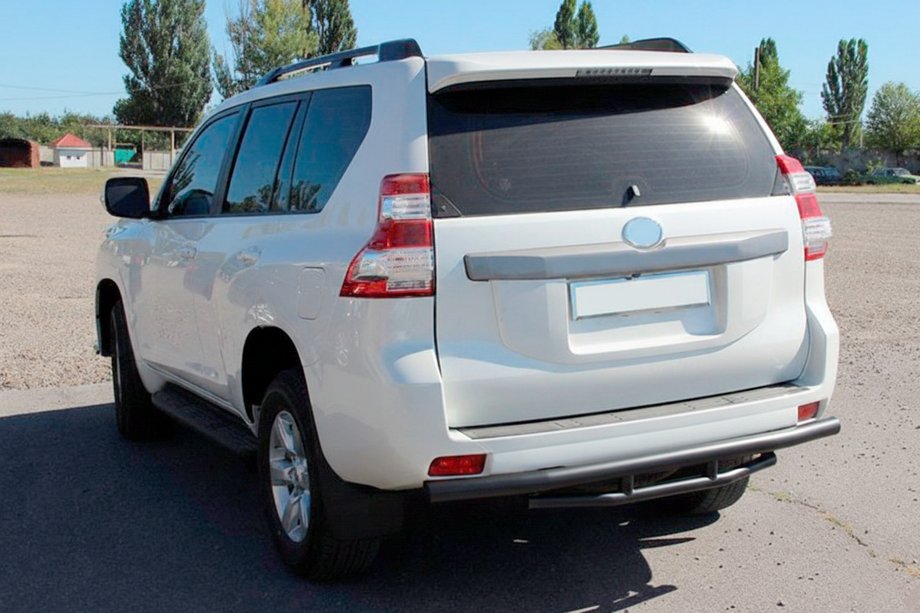 Toyota Land Cruiser Prado 150 2009–2023 Zadní ochranný rám AK002-2v1 Black (nerez) Fotografie 2