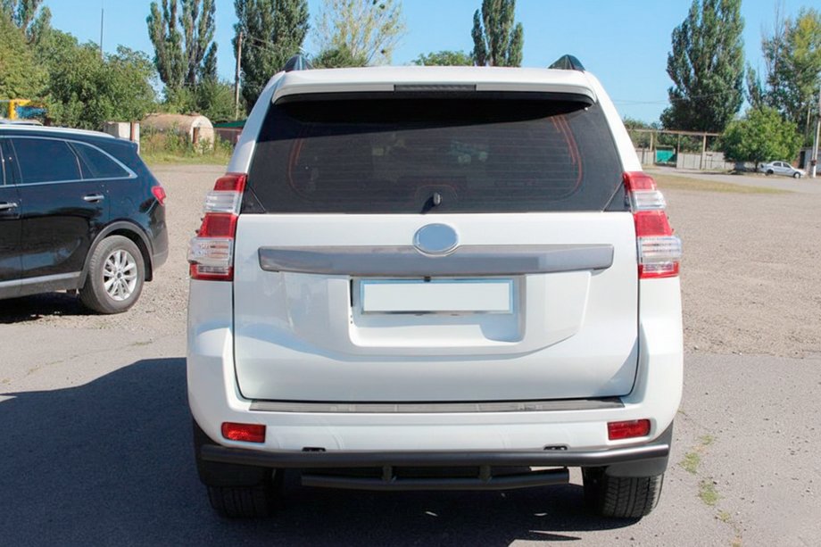 Toyota Land Cruiser Prado 150 2009–2023 Zadní ochranný rám AK002-2v1 Black (nerez) Fotografie 3