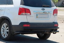 Kia Sorento II XM 2009–2014 Zadní ochranný rám AK003-2 Black (nerez) fotografie 2