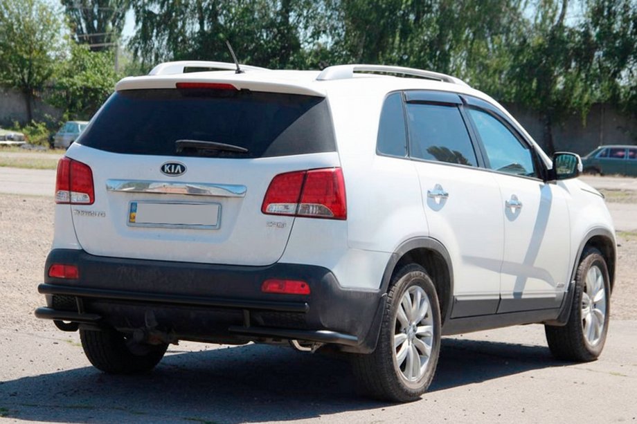 Kia Sorento II XM 2009–2014 Zadní ochranný rám AK003-2 Black (nerez) Image