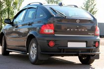 SsangYong Action 2005–2018 Zadní ochranný rám AK005-2 Black (nerez) fotografie 1