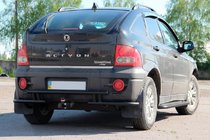 SsangYong Action 2005–2018 Zadní ochranný rám AK005-2 Black (nerez) fotografie 2