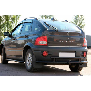 Zadní ochranný rám AK005-2 Black (nerez) SsangYong Action 2005–2018 fotografie 1