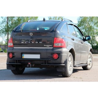 Zadní ochranný rám AK005-2 Black (nerez) SsangYong Action 2005–2018 fotografie 2