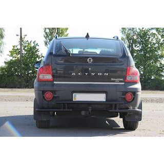 Zadní ochranný rám AK005-2 Black (nerez) SsangYong Action 2005–2018 fotografie 3