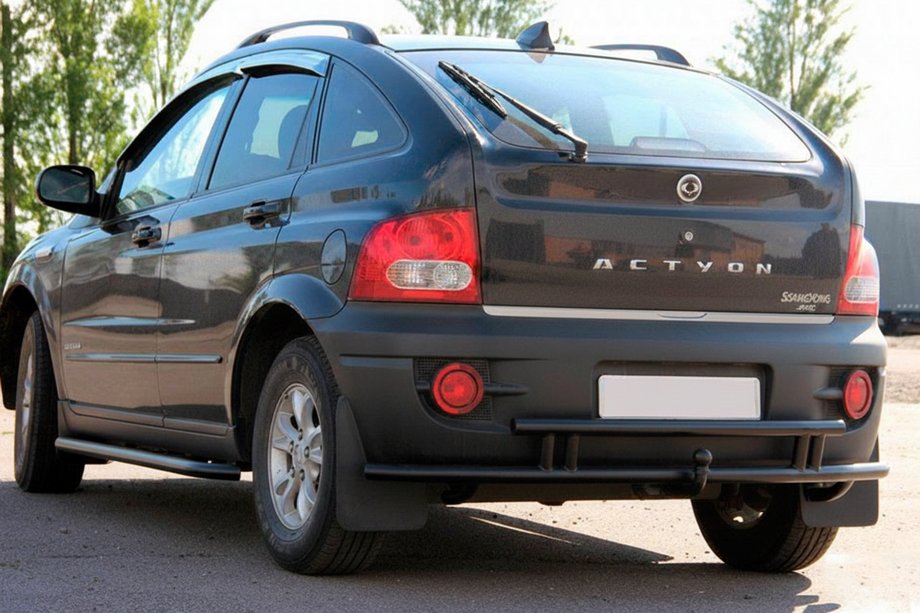SsangYong Action 2005–2018 Zadní ochranný rám AK005-2 Black (nerez) Image