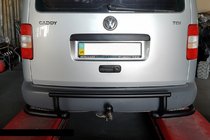 Volkswagen Caddy 2004–2010 Zadní ochranný rám AK003-3 Black (2 ks, nerez) fotografie 1