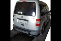Volkswagen Caddy 2010–2015 Zadní ochranný rám AK003-3 Black (2 ks, nerez) fotografie 3