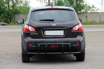 Nissan Qashqai 2010–2014 Zadní ochranný rám AK011 Black (nerez) fotografie 1