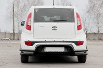 Kia Soul II 2013–2018 Zadní ochranný rám AK007-2 Black (nerez) fotografie 2