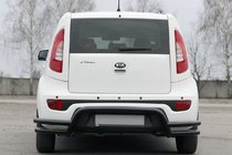 Kia Soul II 2013–2018 Zadní ochranný rám AK007-2 Black (nerez) fotografie 4