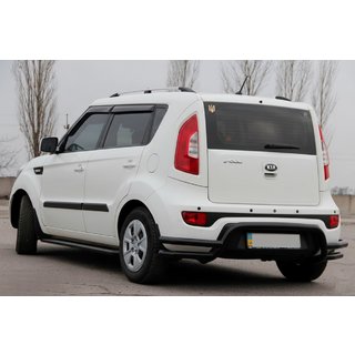 Zadní ochranný rám AK007-2 Black (nerez) Kia Soul II 2013–2018 fotografie 1