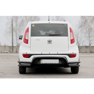 Zadní ochranný rám AK007-2 Black (nerez) Kia Soul II 2013–2018 fotografie 2