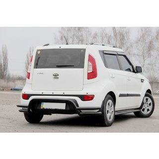 Zadní ochranný rám AK007-2 Black (nerez) Kia Soul II 2013–2018 fotografie 3