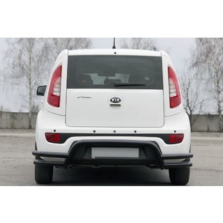 Zadní ochranný rám AK007-2 Black (nerez) Kia Soul II 2013–2018 fotografie 4