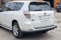 Toyota Rav 4 2006–2013 Zadní ochranný rám AK005-15 Black (pouze pro EV, 2 ks, nerez) fotografie 3
