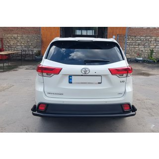 Zadní ochranné oblouky AK005-2 Black (2 ks, nerez) Toyota Highlander 2013–2019 fotografie 4
